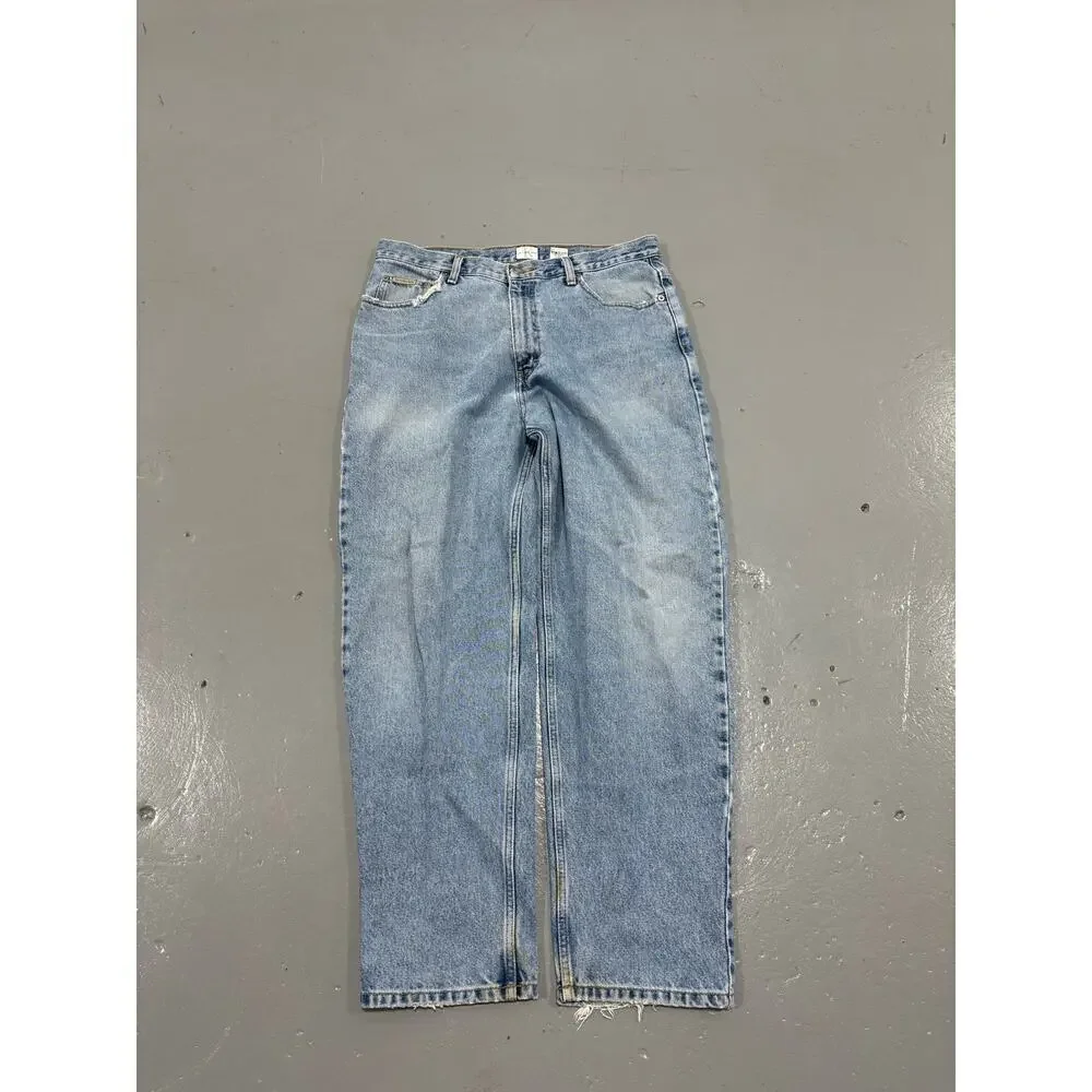Vintage Calvin Klein Jeans 90s Baggy Loose Fit Blue Denim‎ Men's 34x30